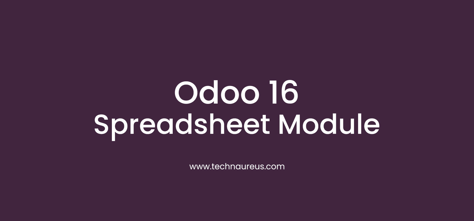 Odoo 16 Spreadsheet Module