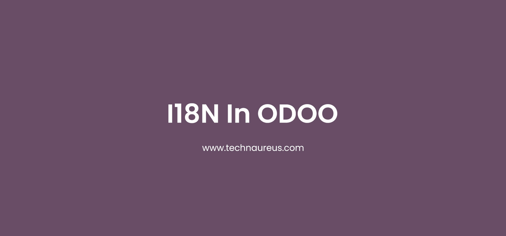 I18N In ODOO
