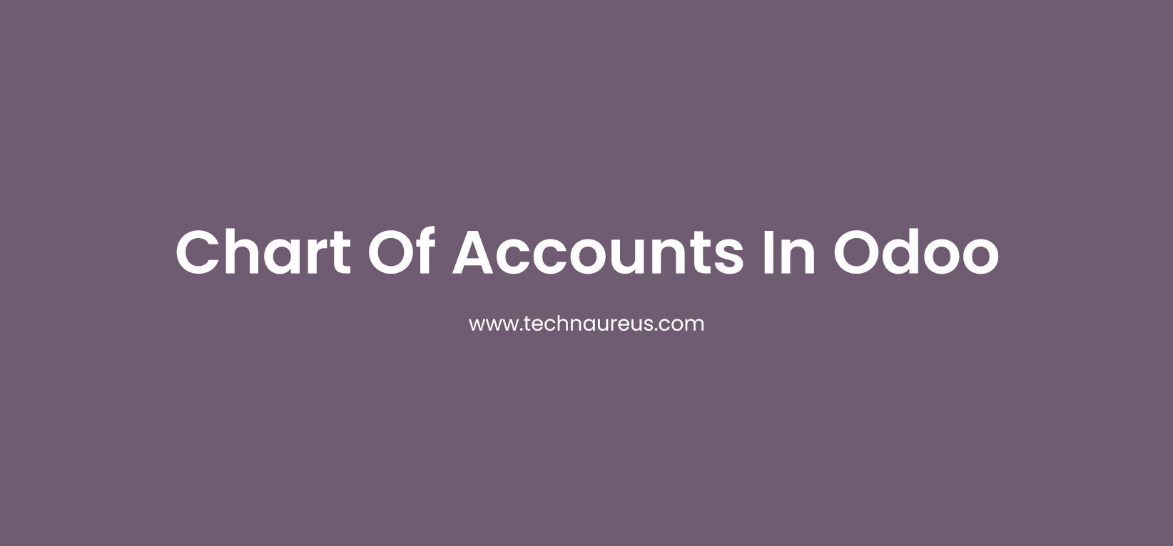 Chart of Accounts in Odoo