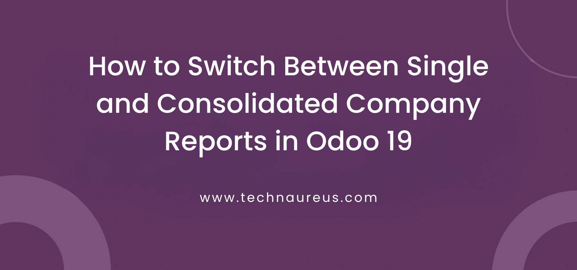 How to Switch Between Single and Consolidated Company Reports in Odoo 19 Banner Image