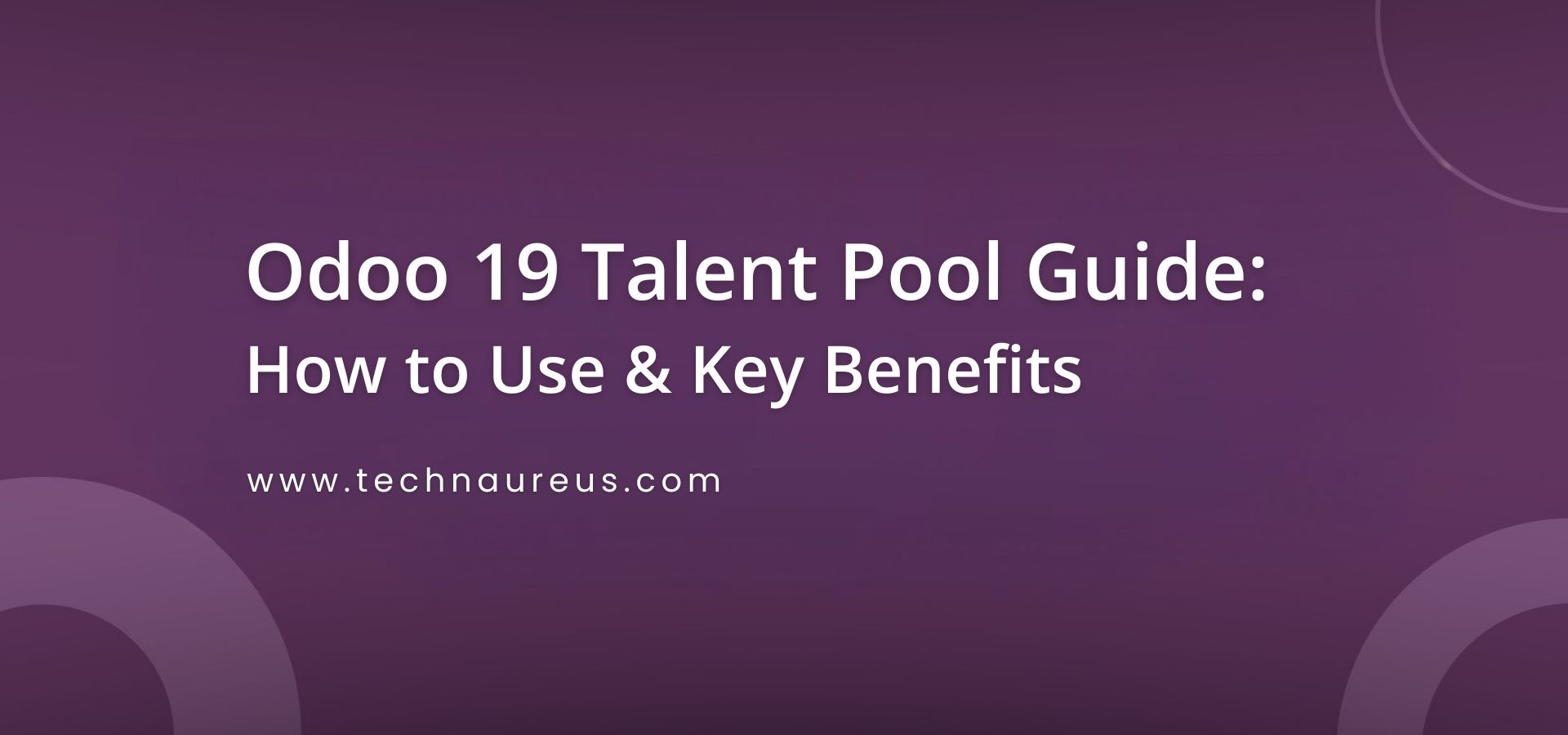 Odoo 19 Talent Pool Guide: How to Use & Key Benefits Banner Image