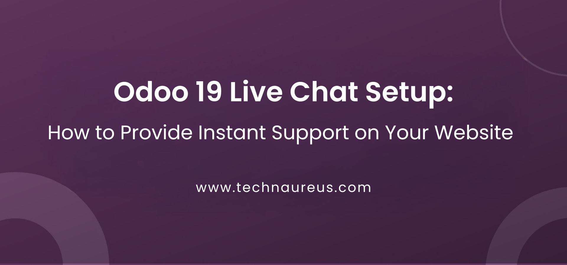 Odoo 19 Live Chat Setup Banner Image