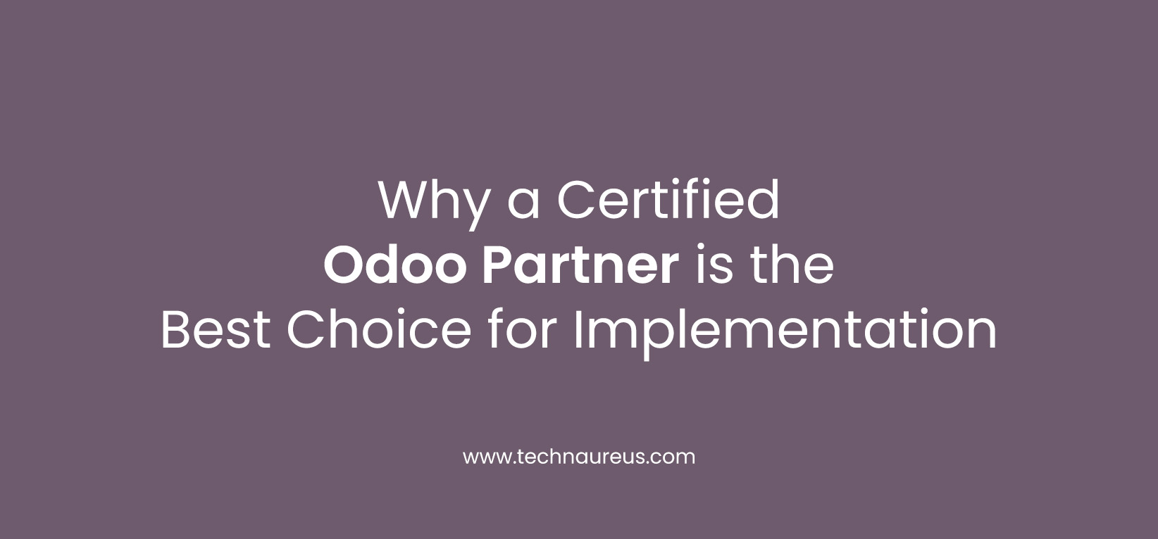 Certified Odoo Partner is the Best Choice for Implementation, Technaureus