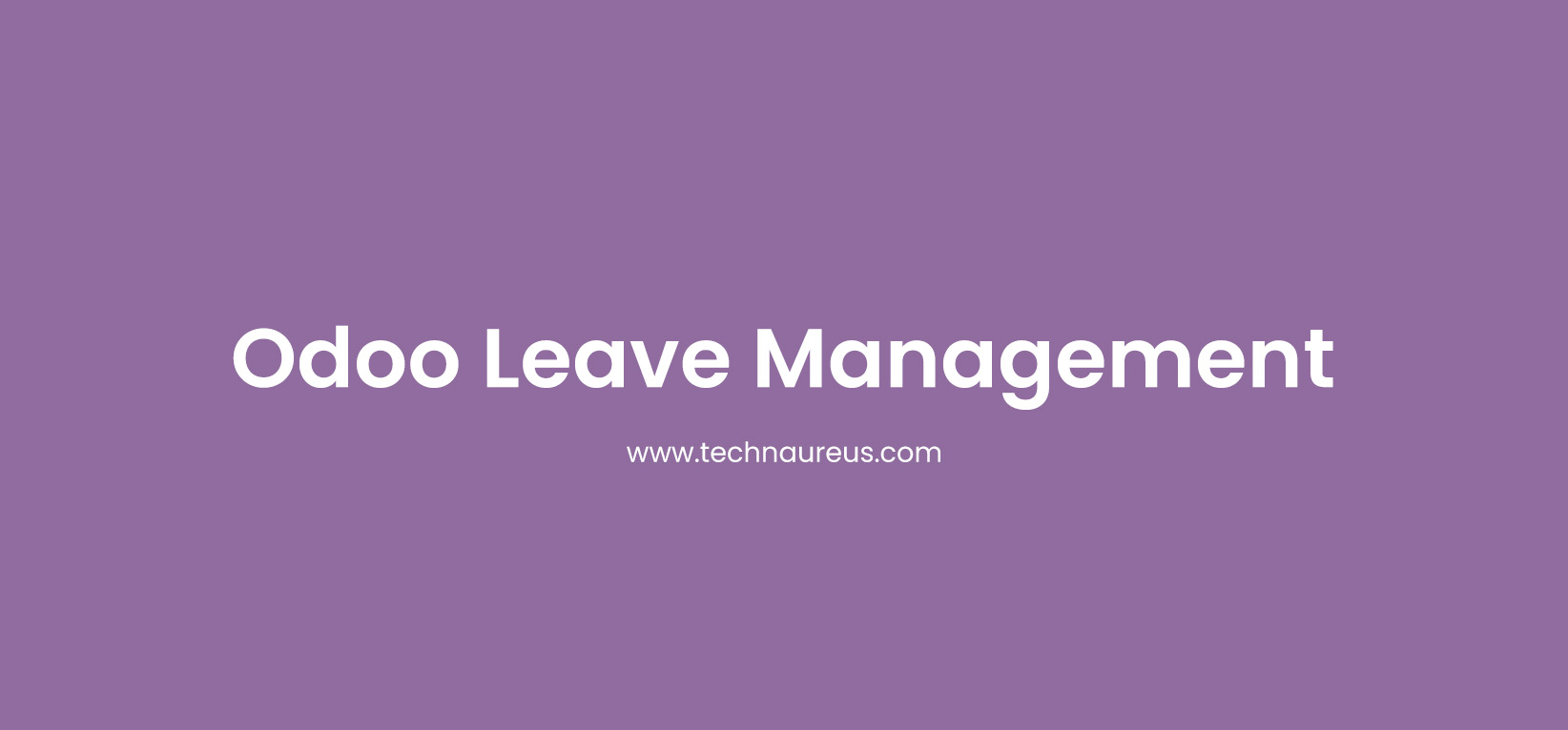 Odoo Leave Management