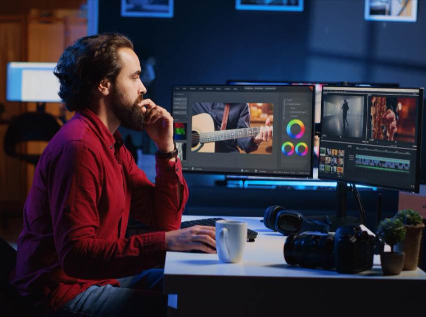 Videographer cum Video Editor Icon Image